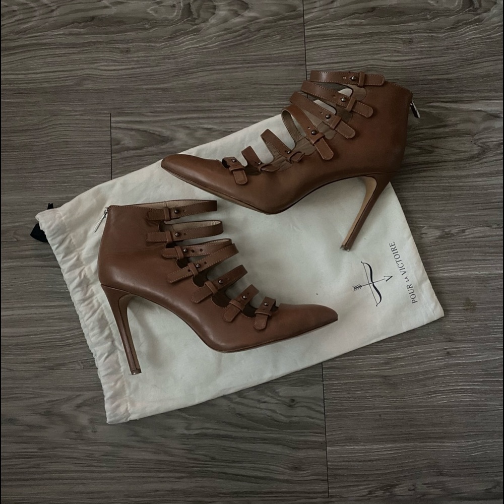 Leather heels